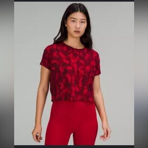 Rare Lululemon Cates Tee New Year size M/L Red Camo Rabbit Lunar Bunny